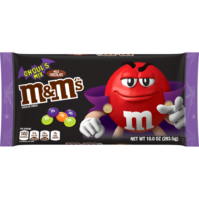 M&M'S Minis Milk Chocolate Halloween Candy Tube, 1.77oz
