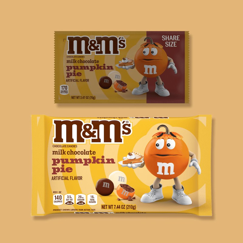 M&M'S Pumpkin Pie Chocolate Halloween Candy, 7.44 Oz Candy Bag