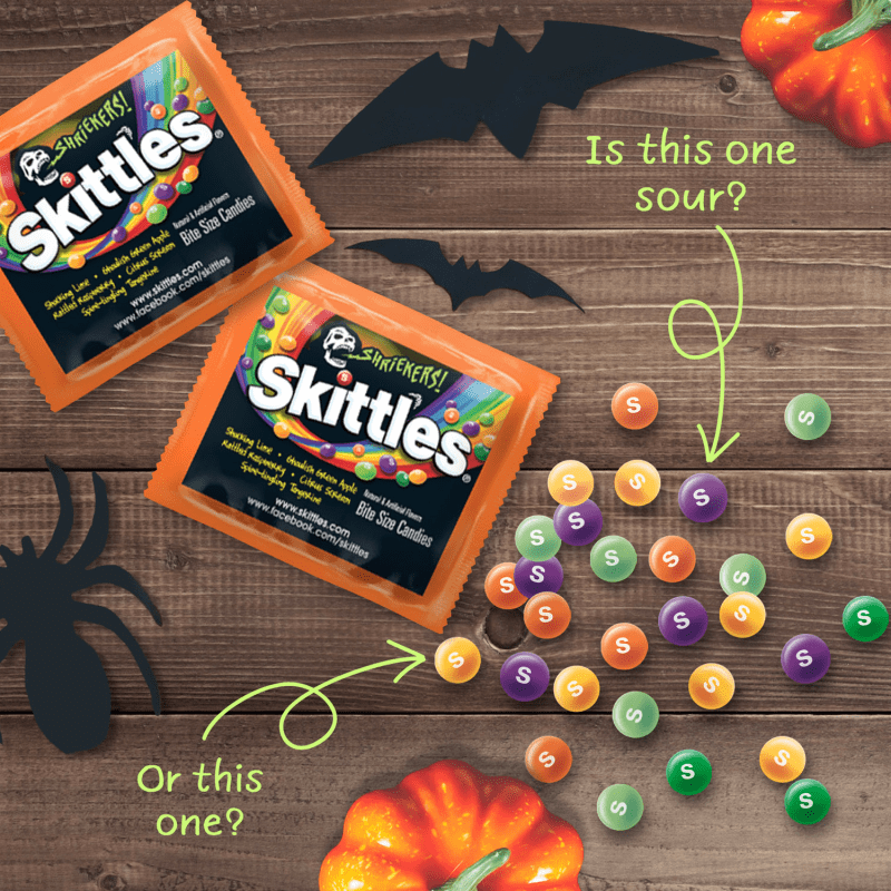 SKITTLES Shriekers Halloween Candy Fun Size Bag