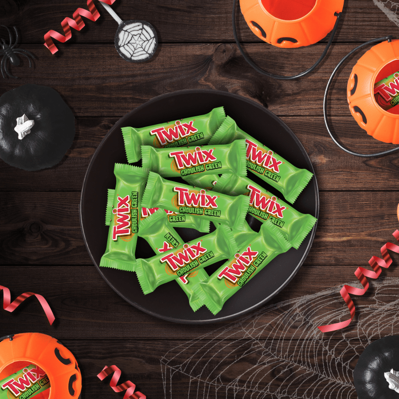 TWIX FUN SIZE Ghoulish Green Cookie Bars, 9.79oz