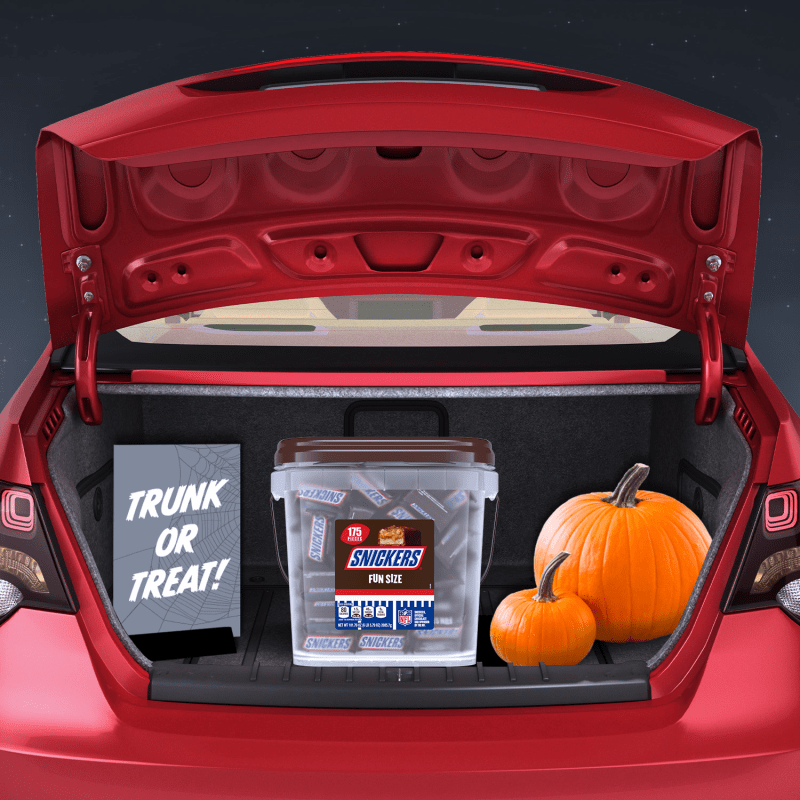SNICKERS Fun Size Milk Chocolate Halloween Candy Bars Bulk Bucket, 101.79 Oz