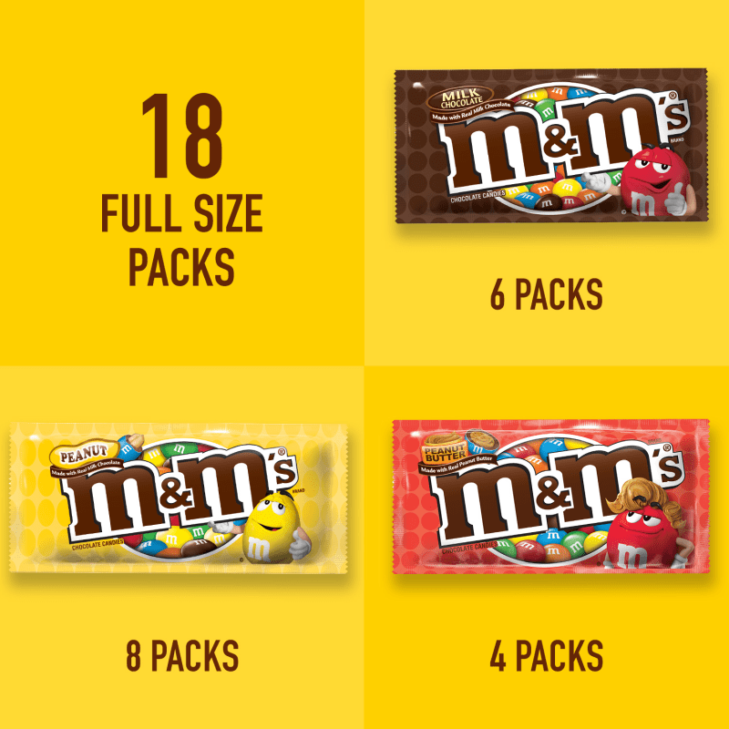 M&M’S Chocolate Candies Singles Variety Box