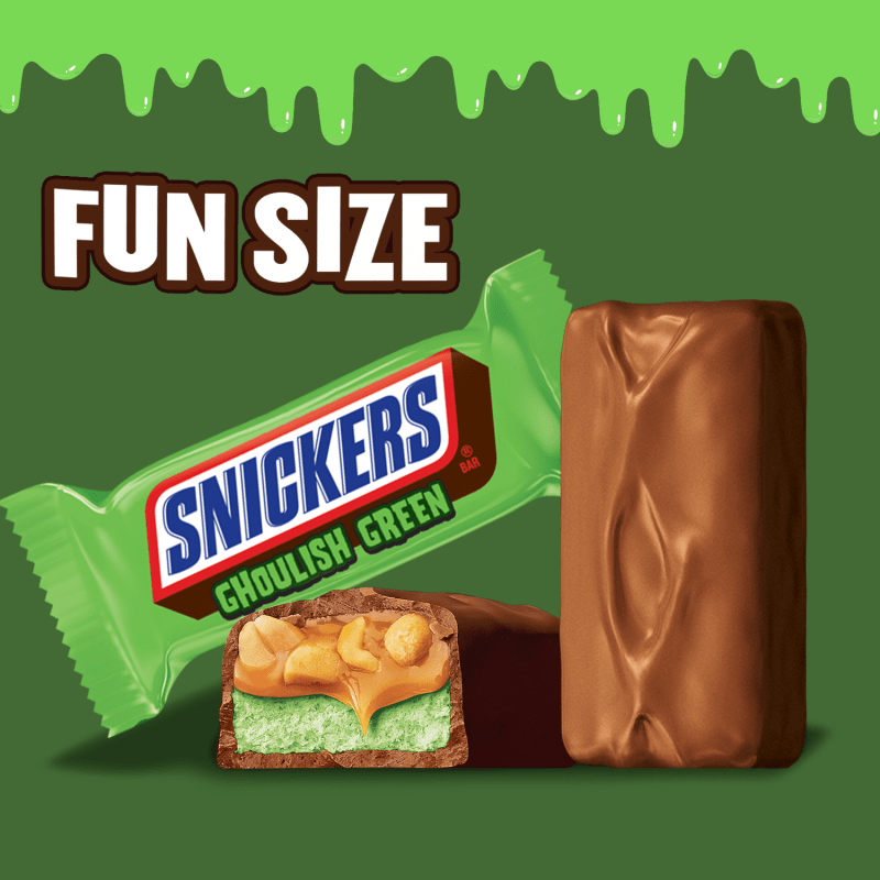 SNICKERS Ghoulish Green Halloween Chocolate Candy