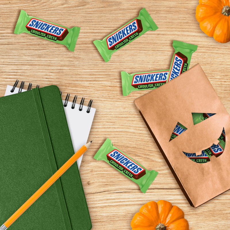SNICKERS Ghoulish Green Halloween Chocolate Candy