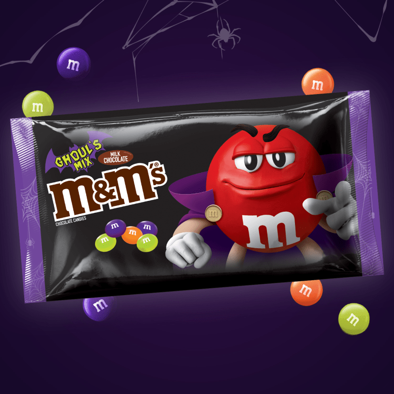 M&M's Minis Milk Chocolate Halloween Candy Tube, 1.77oz